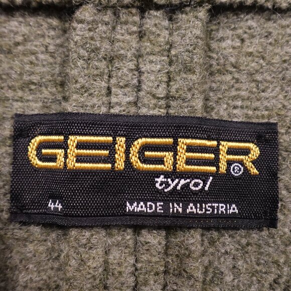 Geiger Tyrol Pure New Wool Jacket Women’s 44 Green Austrian Alpine Boiled Wool - Picture 2 of 15